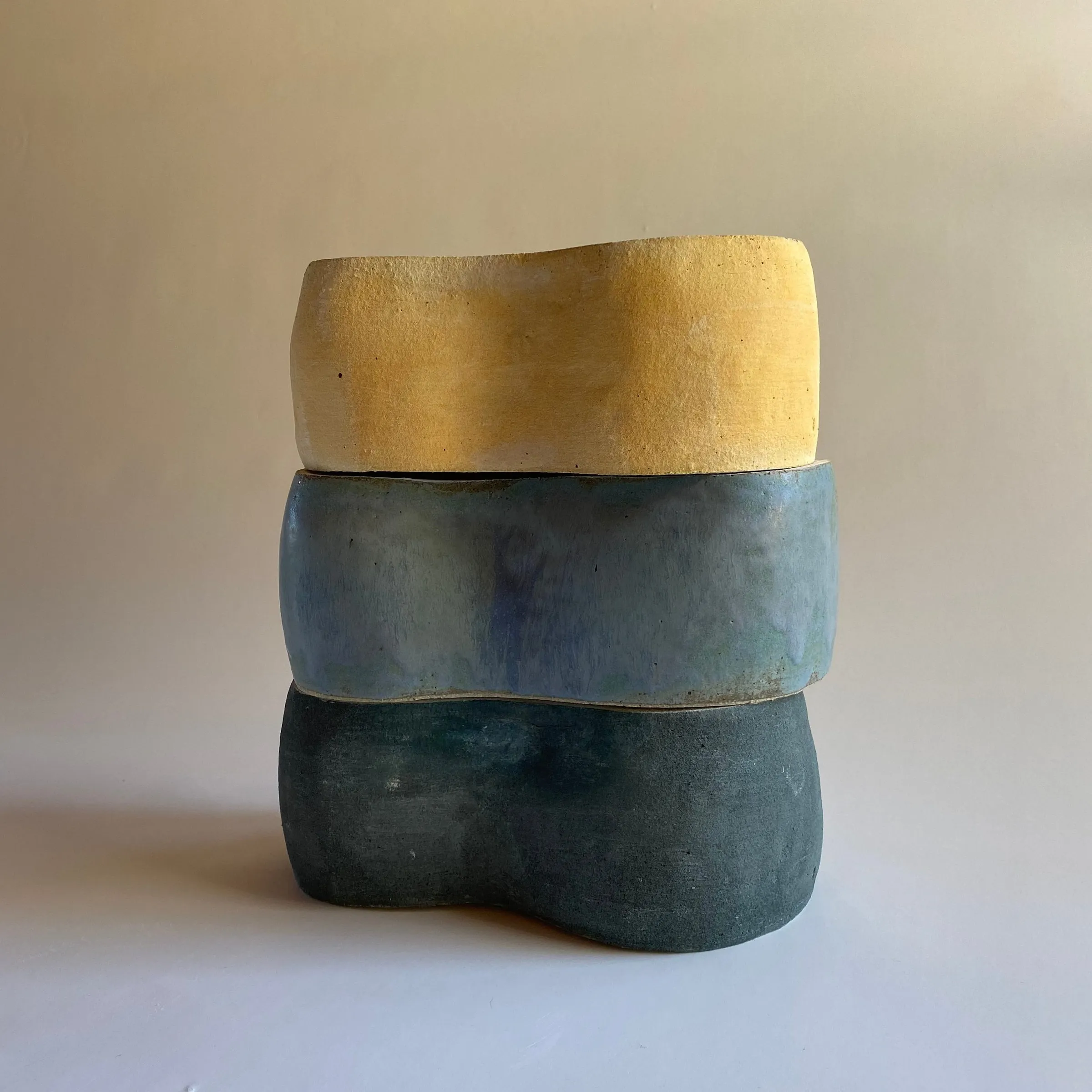 Knuckle Stack No. 5 (Teal, Marine, Mustard) by Minaal Lawn