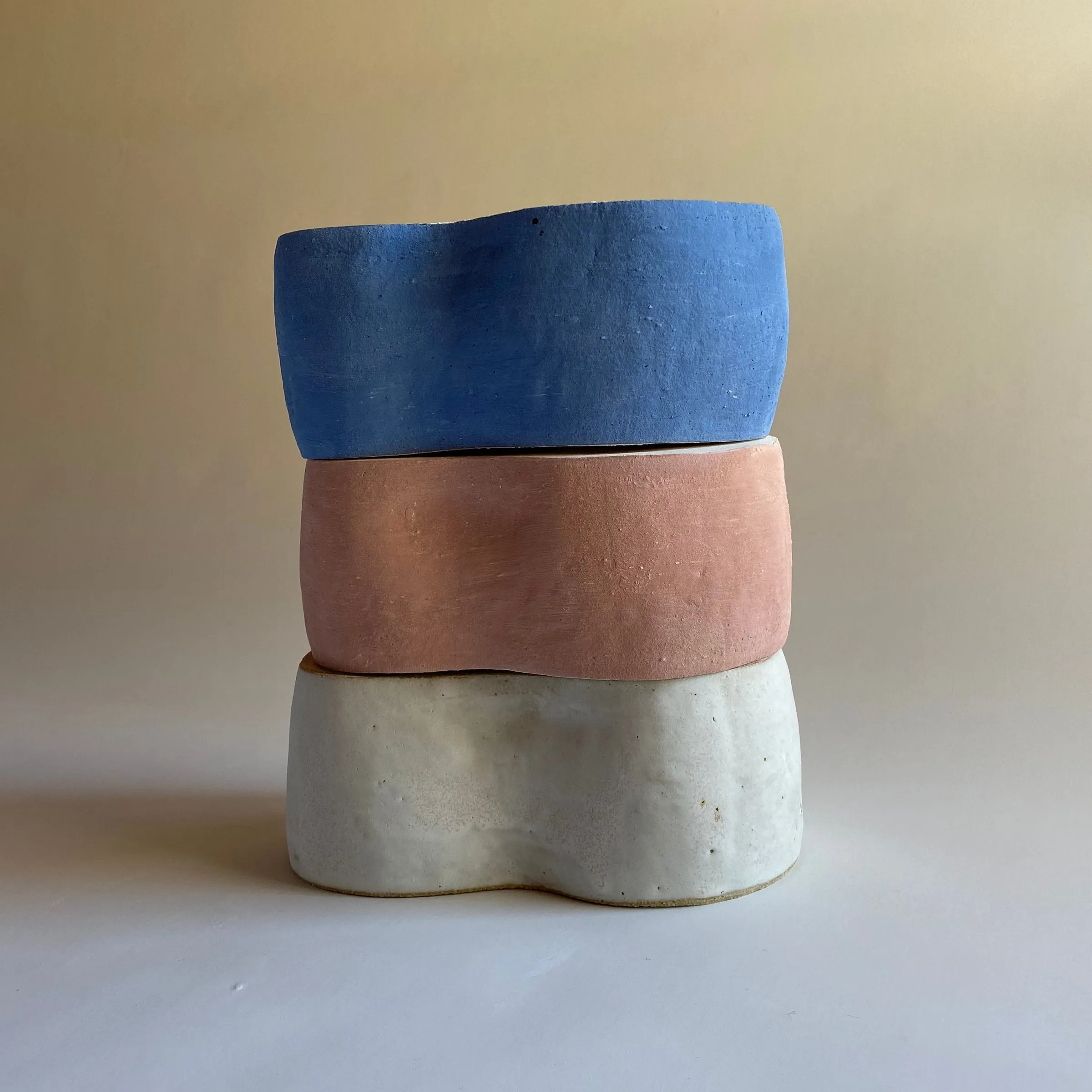 Knuckle Stack No. 4 (Milk, Rose, Blue) by Minaal Lawn